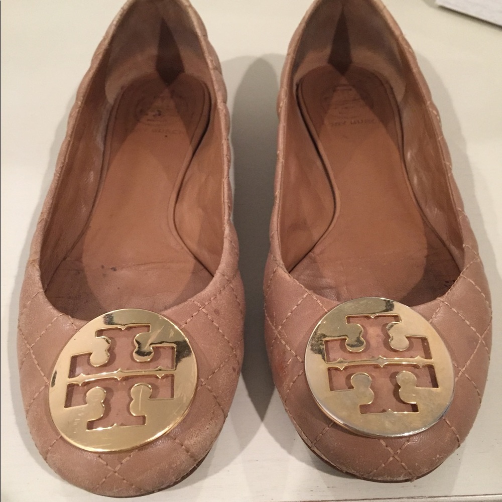 Tan Tory Burch Flats